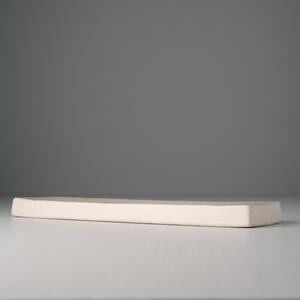 Made in Japan (MIJ) Craft Bílý Obdélníkový Talíř, Vysoký Okraj, 30 x 9 cm