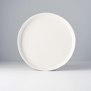 Made in Japan (MIJ) Velký mělký talíř s vysokým okrajem Craft White 25 cm