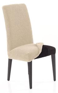 Super strečové potahy NIAGARA smetanová židle s opěradlem 2 ks (40 x 40 x 55 cm)