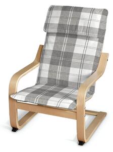 Sedák na dětské křeslo IKEA Poäng barva šedá látka pletený vzor, vzorované