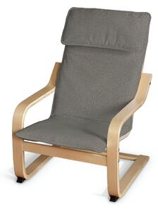 Sedák na dětské křeslo IKEA Poäng barva šedá látka pletený vzor