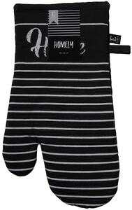 Kuchyňská bavlněná rukavice 1 ks pravá HOMELY , černá, 100% bavlna 18x30 cm Essex