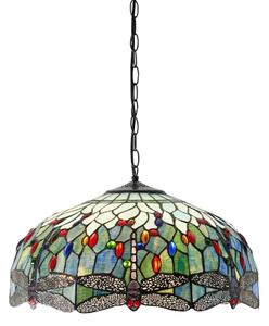 Endon 66148 - Lustr na řetězu Tiffany DRAGONFLY 3xE27/60W/230V pr. 50 cm