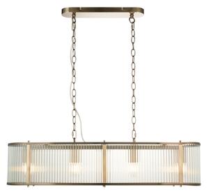 Endon 110945 - Lustr na řetězu RIDGETON 4xE14/6W/230V mosaz/čirá