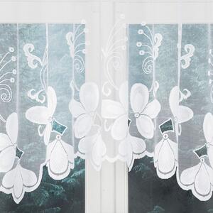 Dekorační oblouková krátká záclona na žabky TEODORA 120 bílá 300x120 cm MyBestHome
