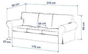 Potah na pohovku IKEA Ektorp 3-místná rozkládací, NOVÝ MODEL 2013 barva béžová látka lesklé, sametová