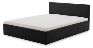 Čalouněná postel LEON s pěnovou matrací rozměr 160x200 cm Tmavě šedá
