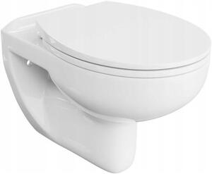 VBChome Závěsné WC Bezokrajová keramika s toaletním víkem WC sedátko Automatické sklápění Rimless Funkce SoftClose Hluboké splachování Toaleta Oválný tvar Nástěnné WC