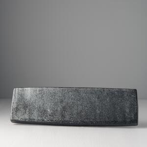 Made in Japan (MIJ) Craft Black Obdélníkový Talíř, Vysoký Okraj, 30 x 9 cm