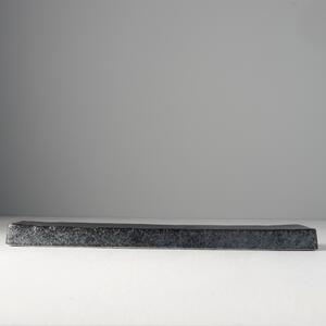 Made in Japan (MIJ) Craft Black Obdélníkový Talíř, Vysoký Okraj, 30 x 9 cm