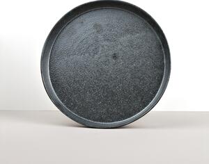 Made in Japan (MIJ) Craft Černý Talíř, Vysoký Okraj, 25 cm