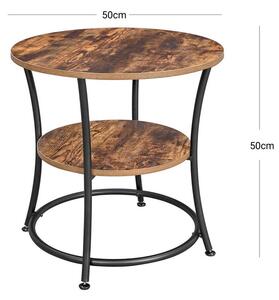 Noční stolek Pansy (hnědá, 55x55x55 cm)