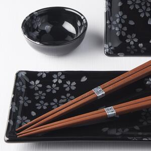 Made in Japan Sushi set Black Sakura 6 ks