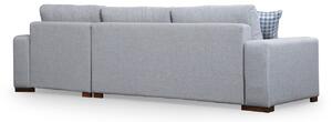 Designová rohová sedačka Bellona 290 cm světle šedá - pravá