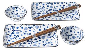 Made in Japan (MIJ) Sushi set Blue Dragonfly 6 ks