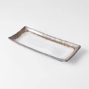 Made in Japan (MIJ) Talíř na sashimi Akane Grey 29 x 13 cm