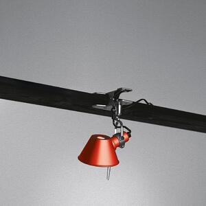 Artemide A010810 + 5 let záruka, přímý distributor Tolomeo Micro pinza, červená lampa s klipem, 1x46W E14, 20 cm