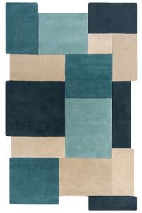 Flair Rugs koberce Ručně všívaný kusový koberec Abstract Collage Teal ROZMĚR: 200x290