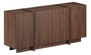 Komoda v dekoru ořechu s dírou na kabely v tmavě přírodní barvě 180x80x45 cm Dorma – Kalune Design