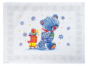 Snový svět Vánoční medvídci - lněné utěrky - set tří utěrek