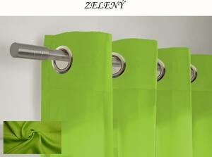 F.Tvoje Hotový voálový barevný závěs / záclona na kolečkách / s kroužky 145x250cm různé barvy Barva: Zelená