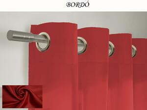 F.Tvoje Hotový voálový barevný závěs / záclona na kolečkách / s kroužky 145x250cm různé barvy Barva: Bordó