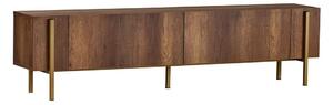 TV stolek v dekoru ořechu v tmavě přírodní barvě 180x45x30 cm Nexus – Kalune Design