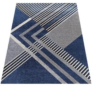Makro Abra Kusový koberec moderní OTTO 03 Geometrický modrý šedý Rozměr: 120x170 cm