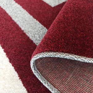 Makro Abra Kusový koberec moderní OTTO 03 Geometrický červený šedý Rozměr: 120x170 cm