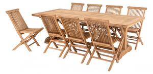 Zahradní set Volos & Toledo, přírodní teak, pro 8 osob – House Nordic
