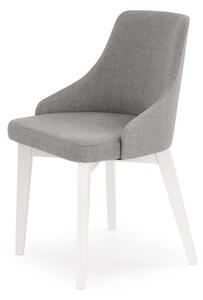TOLEDO židle bílá / polstrování: inari 91, Sedák s čalouněním, Nohy: dřevo, dřevo, barva: šedá, bez područek
