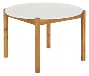 Zahradní jídelní stůl Terracina, kulatý, akáciové dřevo a teraco, Ø120×76 cm – House Nordic
