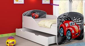 Dětská postel - Car - 140x70 cm + šuplík
