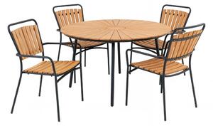 Zahradní set Cleveland, přírodní teak, pro 4 osoby – House Nordic