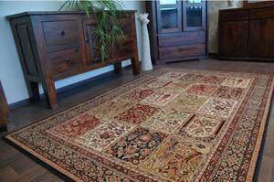 Agnella vlněný koberec Isfahan Timor černý Rozměr: 100x180 cm