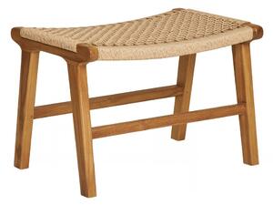 Zahradní podnožka Derby, teak/polyratan, přírodní, 60×40×42 cm – House Nordic
