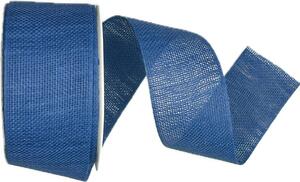 Stuha lněná Nature Basic – Denim Blue modrá 40mm x 2m (14,-Kč/m)