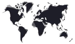 Tapeta abstraktní mapa světa v černobílém provedení