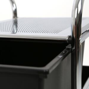 Plastový pojízdný regál v černo-stříbrné barvě 33x79 cm – Premier Housewares