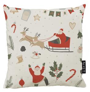 Povlak na polštář s vánočním motivem 45x45 cm Happy Santa – Butter Kings