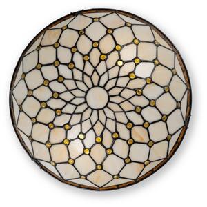 BRILAGI - Tiffany vitrážové stropní svítidlo IVORY 2xE27/60W/230V pr. 40 cm