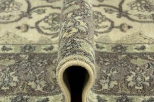 Klasický vlněný koberec Agnella Isfahan Leyla Alabaster šedý krémový Rozměr: 100x180 cm
