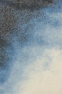 Kusový koberec vlněný Agnella Agnus Sfumato Modrý Rozměr: 133x195 cm