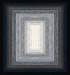 Kusový koberec vlněný Agnella Agnus Plomo černý šedý Rozměr: 200 x 200 cm