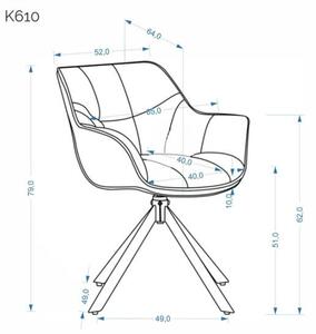 Halmar Čalouněné jídelní křeslo K610 béžová