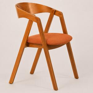 Stima Bukové křesílko GURU s čalouněným sedákem Odstín: Dubové moření, Látky: LUX terracotta 10