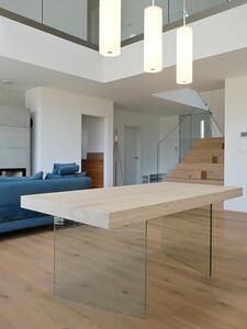 Majstrštych Jídelní stůl Albatros - designový industriální nábytek velikost stolu (D x Š): 180 x 90 (cm), Typ a sukovitost dřeva: Dub s méně suky (0 Kč)