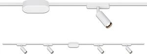 Startovací sada lištový systém BRILONER 200cm 2x 48V lišta 4 LED spoty s trafem bílá 8025046