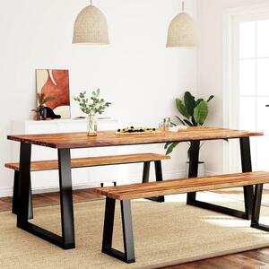 Jídelní stůl s živou hranou 200x90x75 cm masivní akáciové dřevo