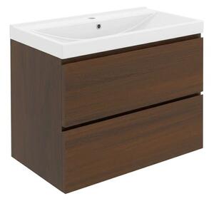 Koupelnová skříňka s umyvadlem SAT B-Way 59x50x45 cm ořech mat BWAY260NUTU1
